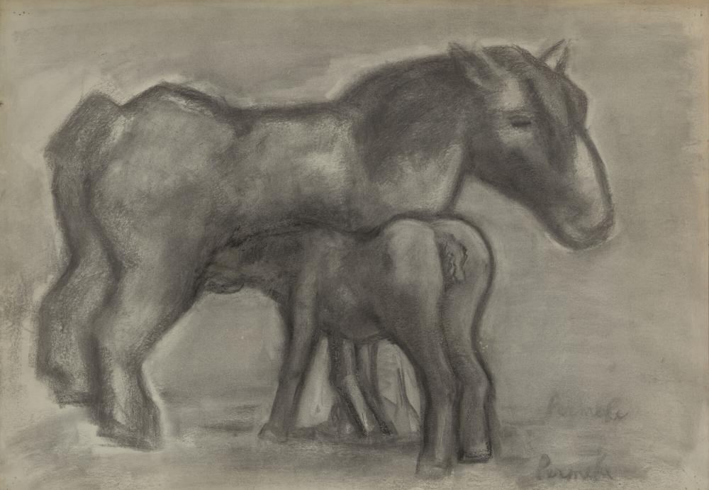 Paard met veulen