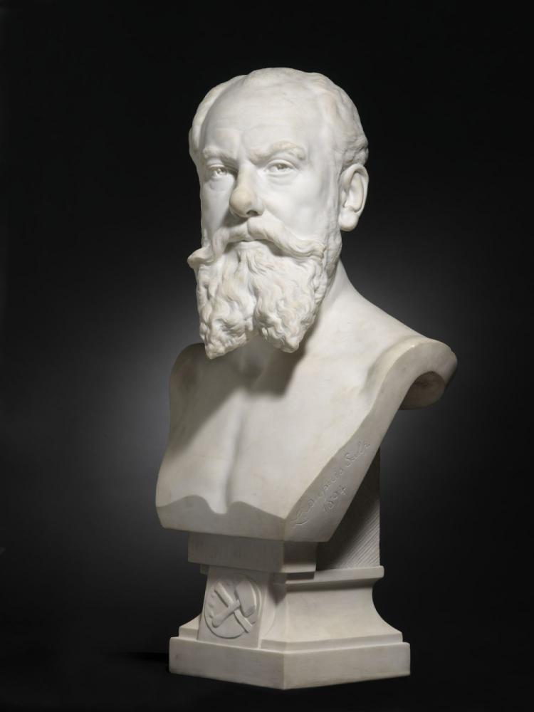 De beeldhouwer Joseph Jacques Ducaju