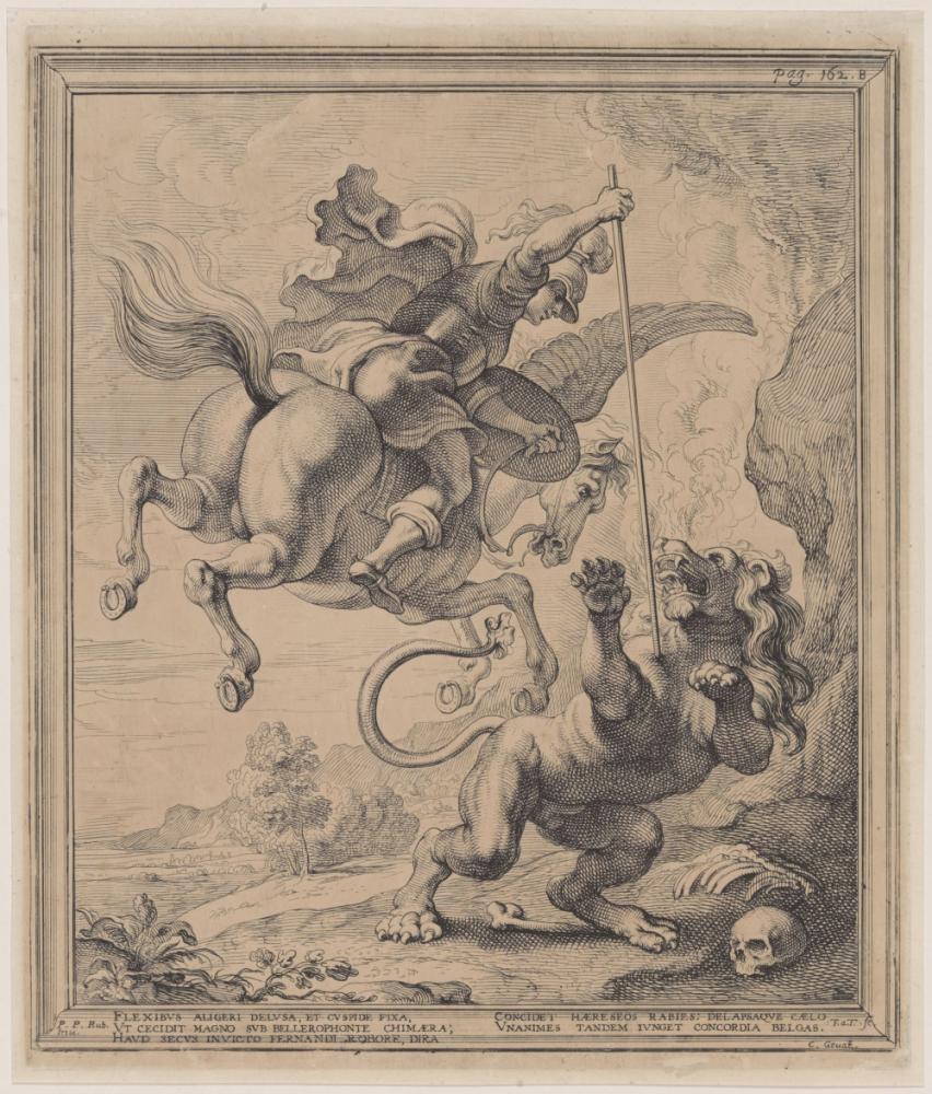 Bellerophon doodt de Chimaera