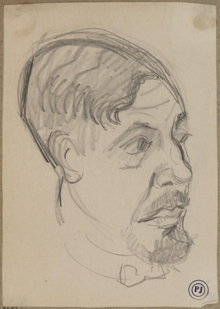 Portret van een man (hoofd 7/8 naar rechts)