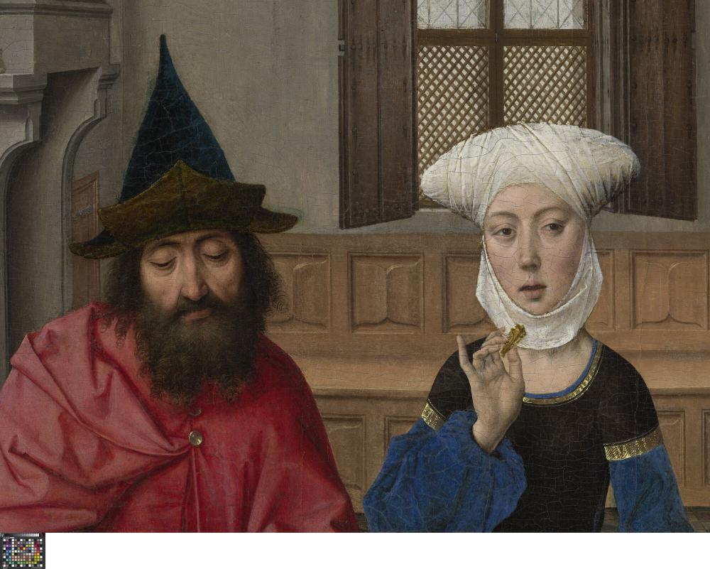 Het Laatste Avondmaal. Detail uit paneel linksonder
