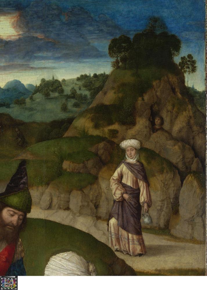 Het Laatste Avondmaal. Detail uit paneel rechtsboven