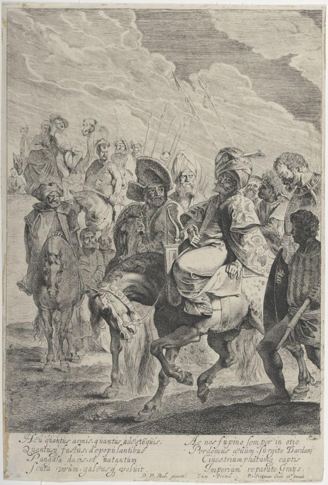 De Groote Sultan of zijn Vizir te paard  naar Adam Elsheimer