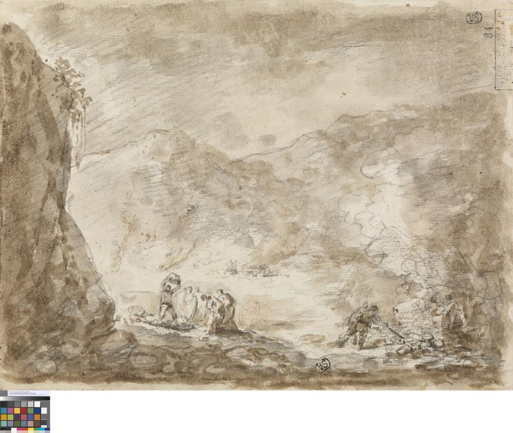 Rotslandschap met figuren