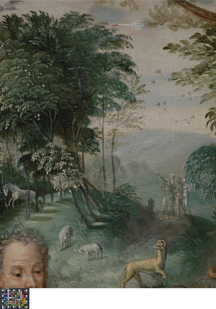 Landschap met schepping van Eva