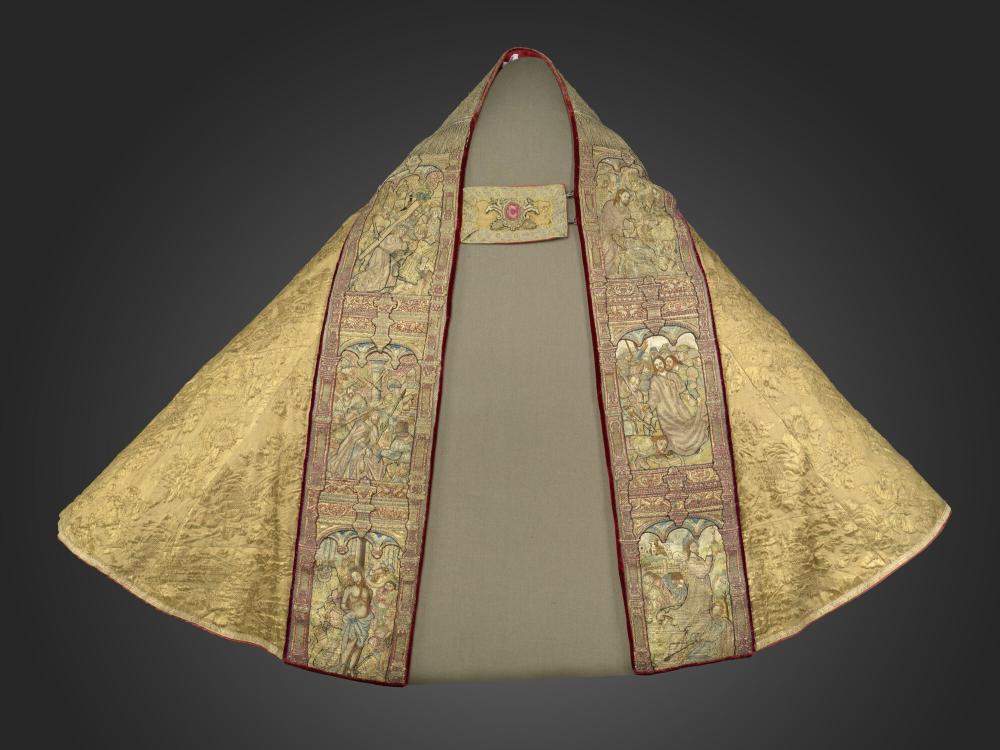 Koorkap met Christus op de koude steen