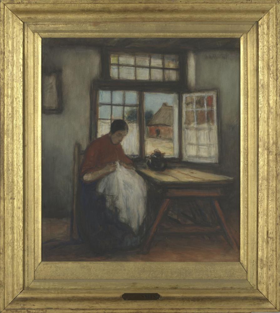 Kempisch interieur met naaister