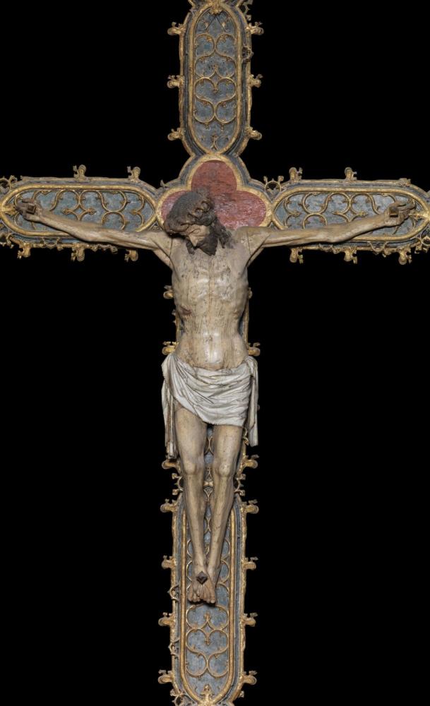 Calvarie met Christus, Maria en Johannes