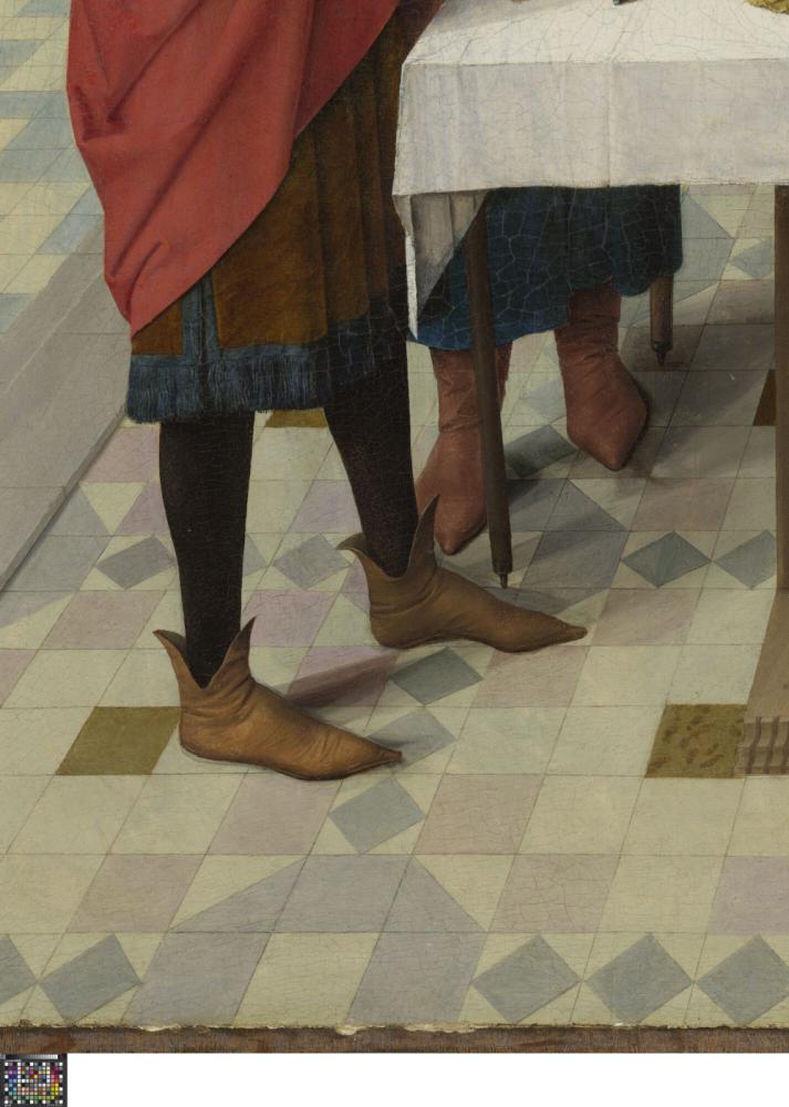 Het Laatste Avondmaal. Detail uit paneel linksonder