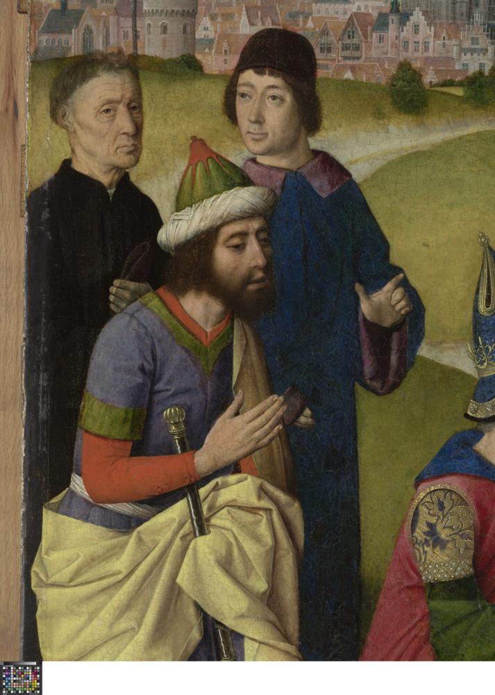 Het Laatste Avondmaal. Detail uit paneel linksboven