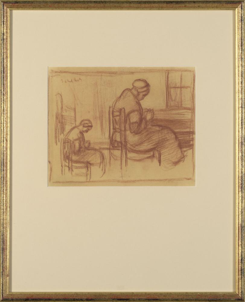 Zittende vrouw