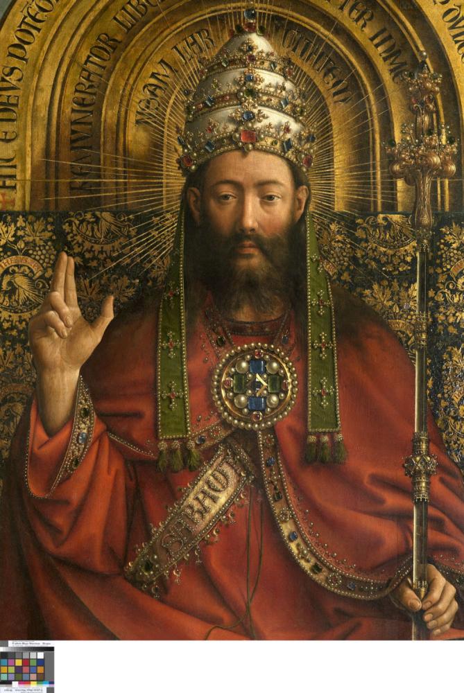 het Lam Gods: detail uit Paneel Christus