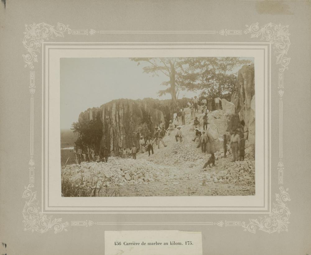 Aanleg spoorweg in Congo