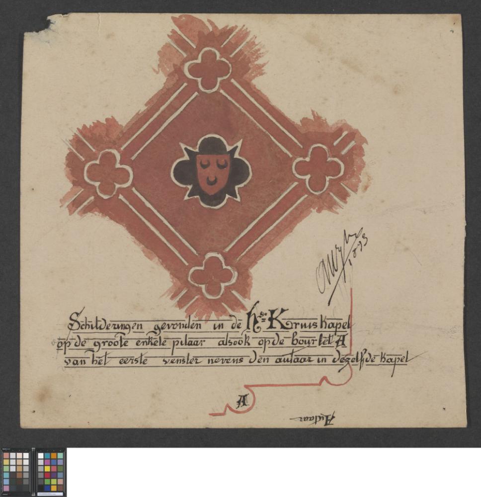 Geschilderd motief in de H. Kruiskapel van Sint Walburga te Veurne