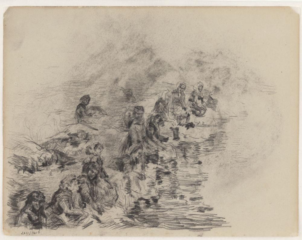 Wasvrouwen bij de Middellandse zee