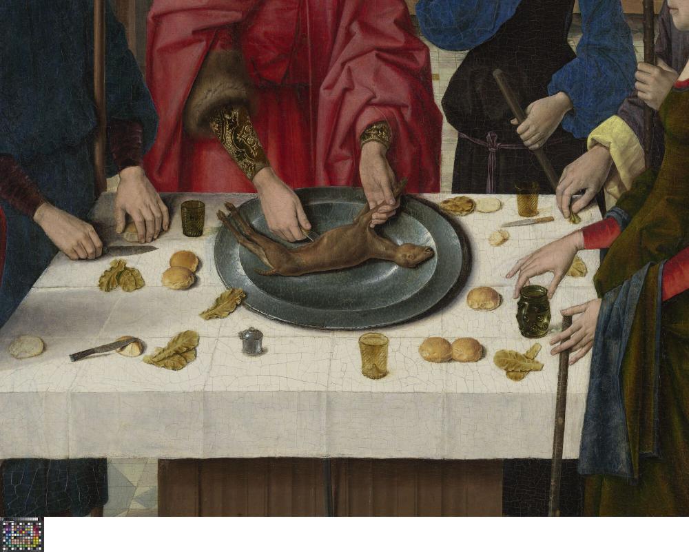 Het Laatste Avondmaal. Detail uit paneel linksonder