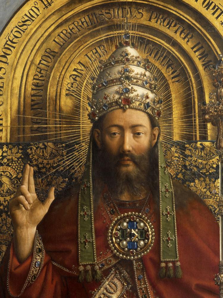 het Lam Gods: detail uit Paneel Christus