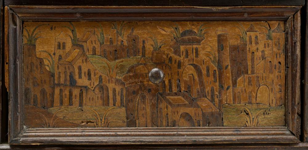 Cantoor met figuratief inlegwerk
