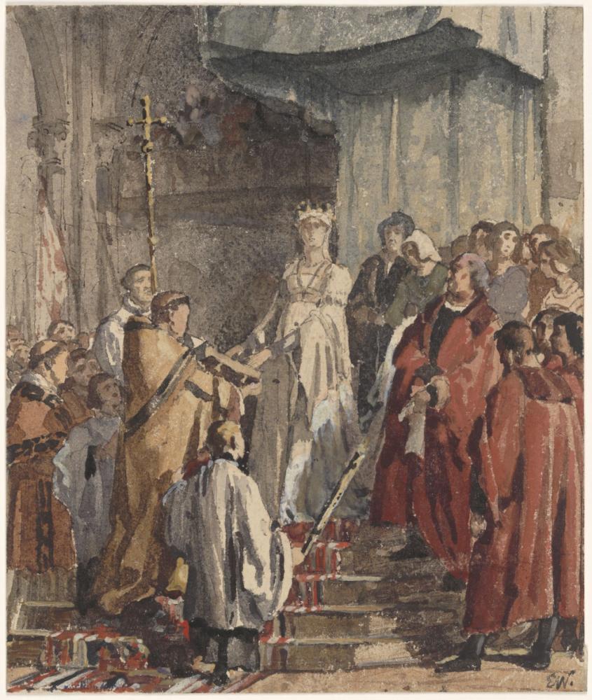 Maria van Bourgondië zweert de privileges van de stad te eerbiedigen  1477
