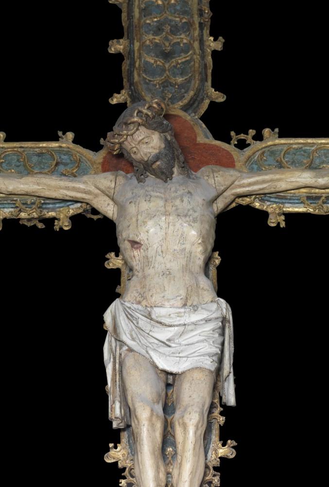 Calvarie met Christus, Maria en Johannes