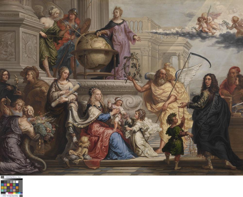Allegorische verheerlijking van de geboorte van een prins