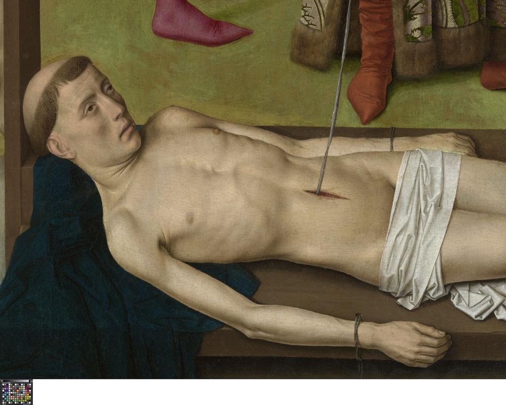 De marteling van de Heilige Erasmus. Detail uit middenpaneel