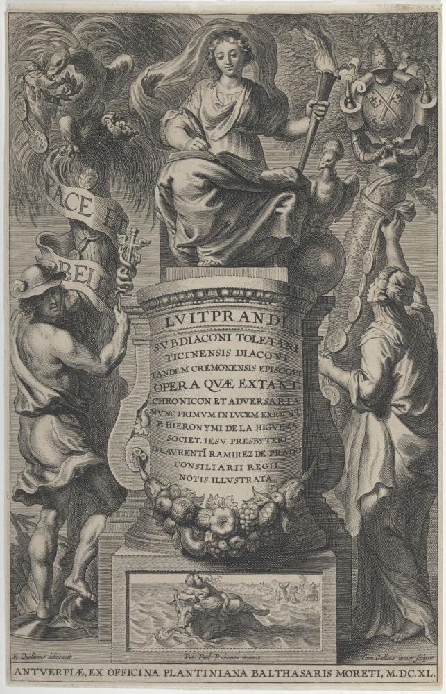 Titelblad van : Luitprandus Opera quae extant Antverpiae ex officina Plantiniana Infolio