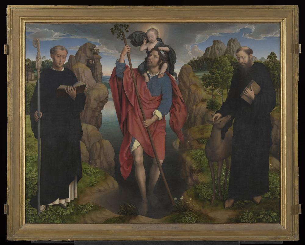 De heilige Christophorus met het kind Jezus