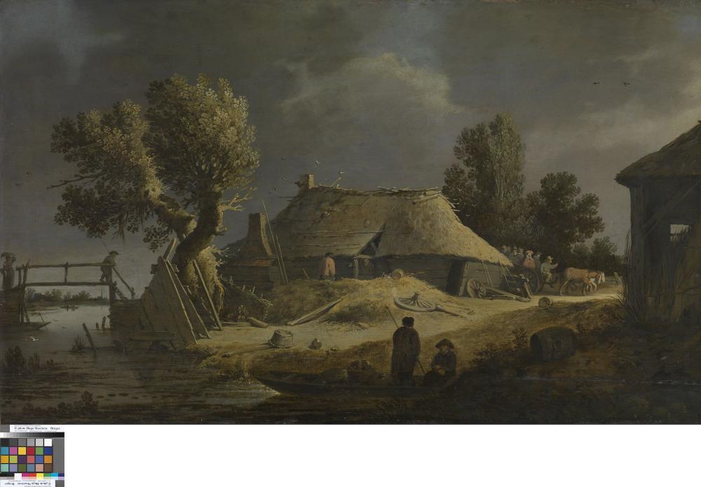 Landschap met boerderij
