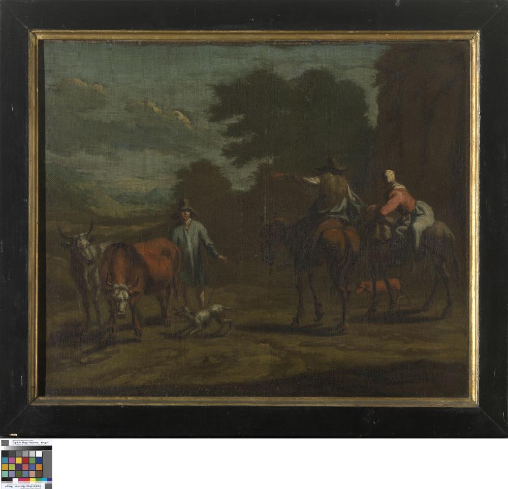 Landschap met boeren