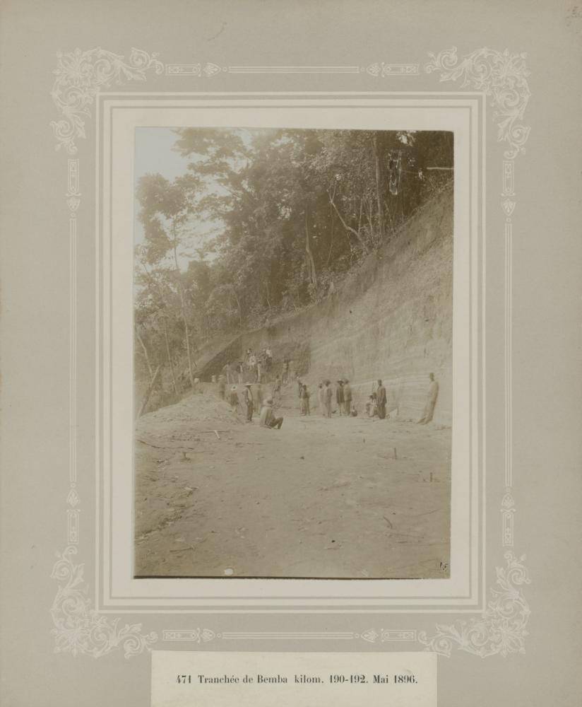 Aanleg spoorweg in Congo