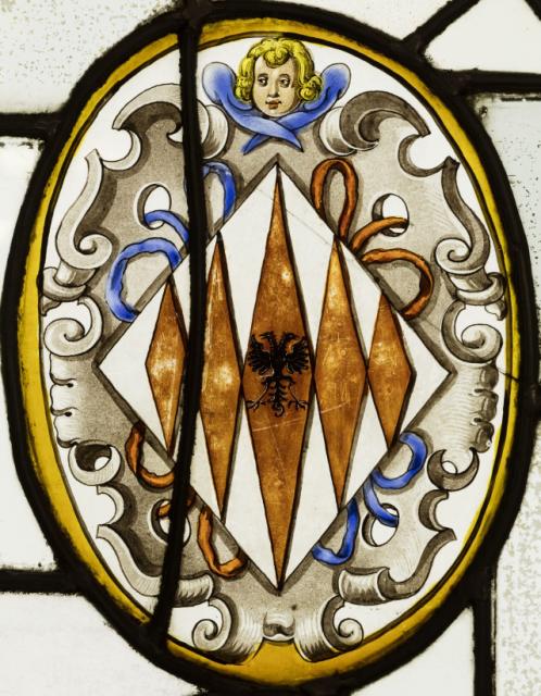 Samengesteld glasraam 'Firmitas 1657' van Herkenrode, 1659