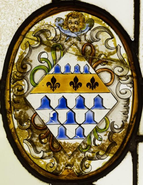 Samengesteld glasraam 'Pontiniacum 1657' van Herkenrode, glas-in-lood, ca. 1500-1599