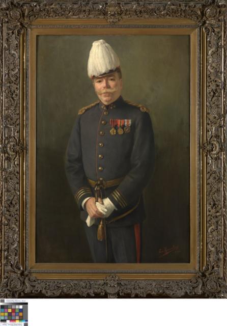 Portret van een bevelhebber van de brandweer