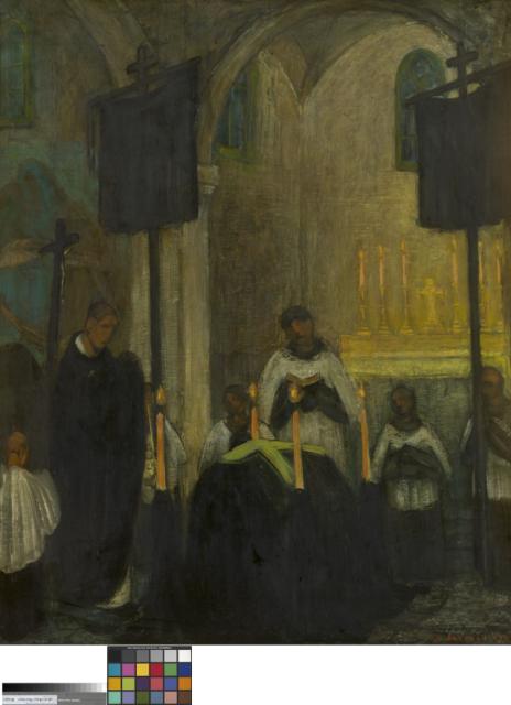 Communicanten op weg naar de kerk
