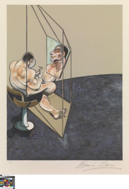 Man met spiegel