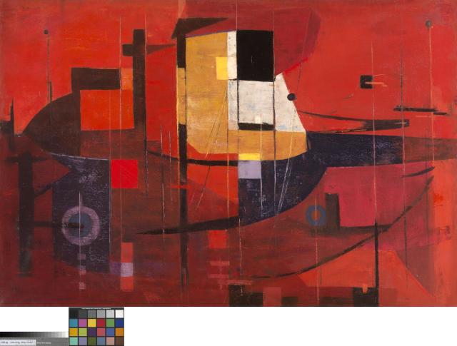 Compositie in rood