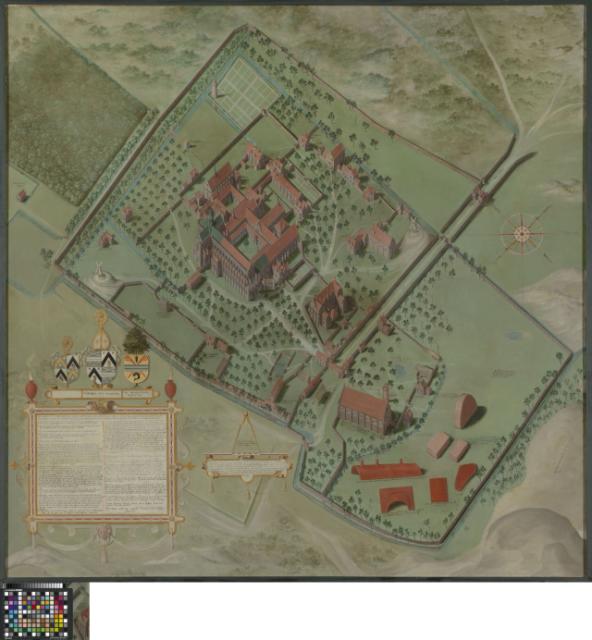 Plan van de Duinenabdij in Koksijde
