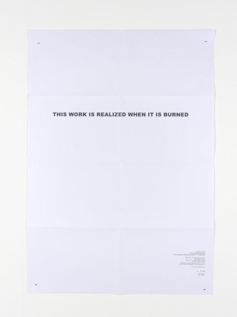 This Work Is Realised When It Is Burned