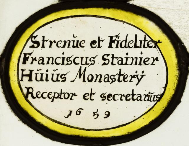 Samengesteld glasraam 'Herckenroed 1657' van Herkenrode, 1659
