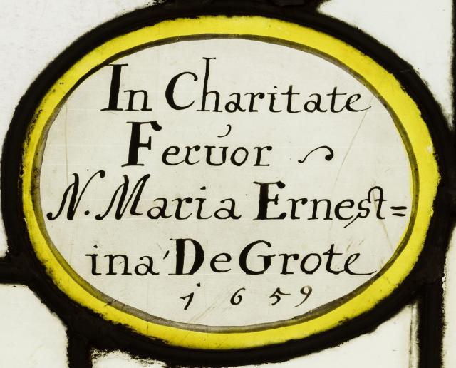 Samengesteld glasraam 'Firmitas 1657' van Herkenrode, 1659