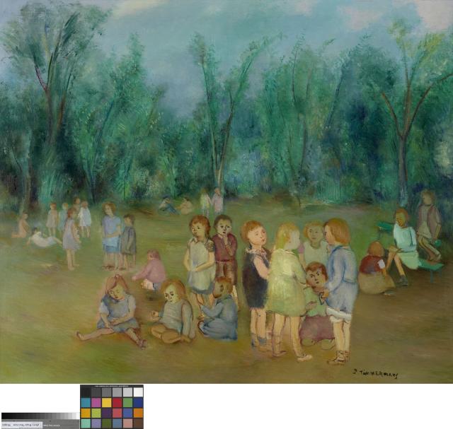 Spelende kinderen in een park