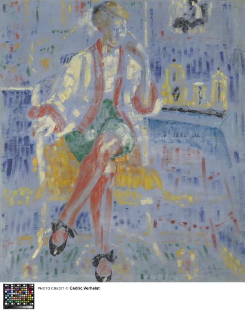 Personage in interieur