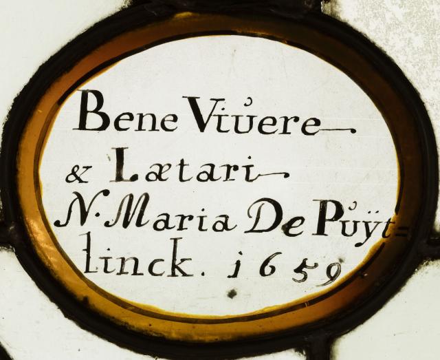 Samengesteld glasraam 'Herckenroed 1657' van Herkenrode, 1659