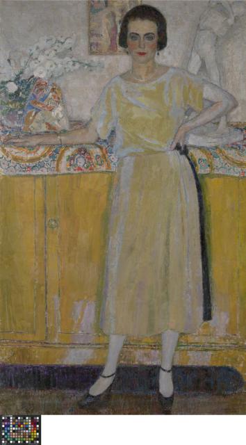 Portret van mevrouw Van Hecke (geel)