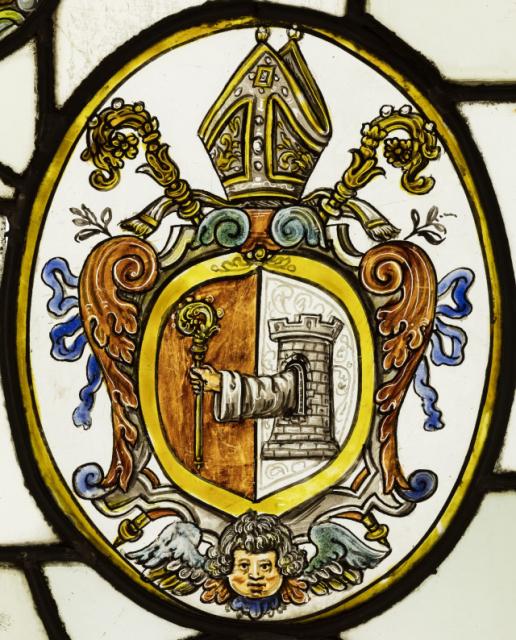 Samengesteld glasraam 'Pontiniacum 1657' van Herkenrode, glas-in-lood, ca. 1500-1599