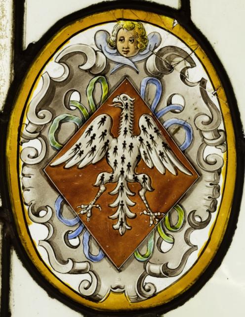 Samengesteld glasraam 'Pontiniacum 1657' van Herkenrode, glas-in-lood, ca. 1500-1599