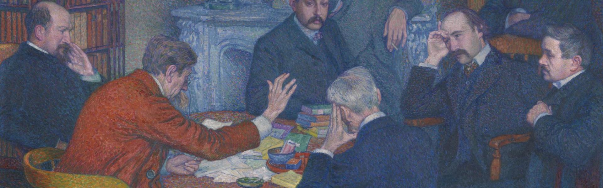 De lezing door Emile Verhaeren door Theo Van Rysselberghe collectie MSK Gent De lezing door Emile Verhaeren door Theo Van Rysselberghe collectie MSK Gent
