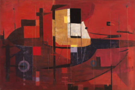 Compositie in rood