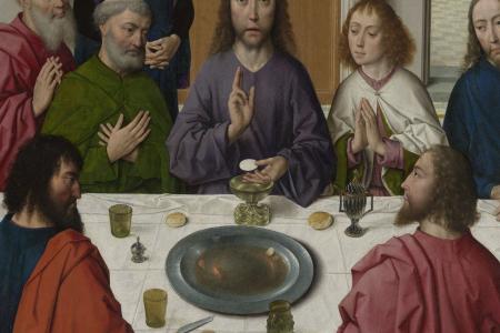 Het Laatste Avondmaal. Detail uit Middenpaneel